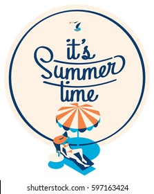 Summer Holiday and Summer Camp poster.
