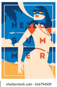 Summer Holiday and Summer Camp poster.