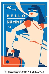 Summer Holiday and Summer Camp poster.