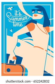 Summer Holiday and Summer Camp poster.
