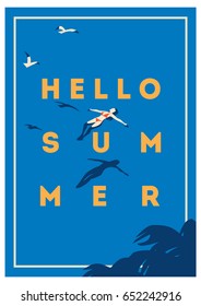 Summer Holiday and Summer Camp poster.