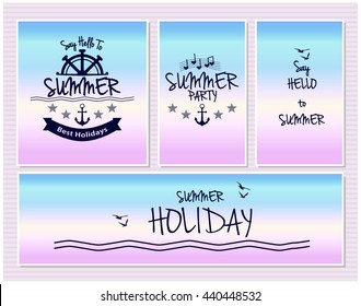 Summer Holiday card or background. vector illustration.
