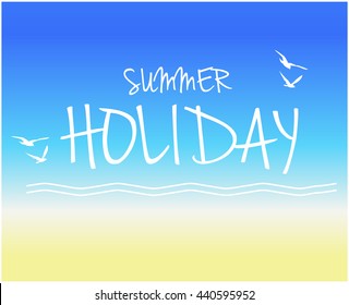 Summer holiday card or background. vector illustration.