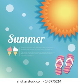 Summer holiday card, vector