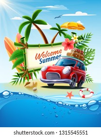 summer holiday with cat