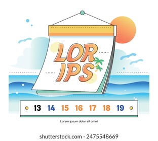 Summer Holiday Closed Typography Template