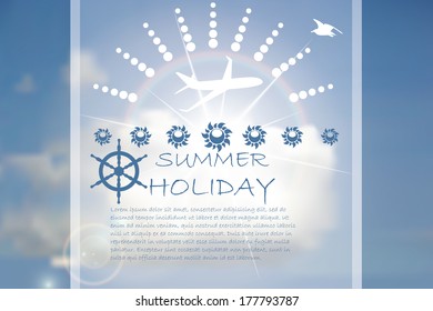 Summer holiday creative illustration idyllic poster eps10