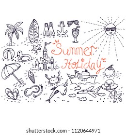 summer holiday dodle