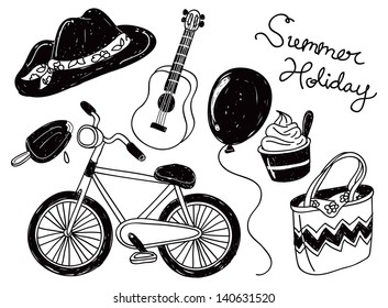 summer holiday doodle