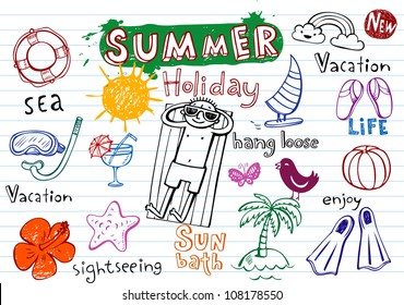 Summer holiday doodles