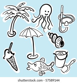 summer holiday doodles