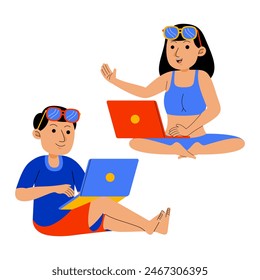 summer holiday element vector illustration