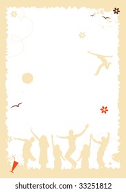 Summer holiday, frame with place for your text