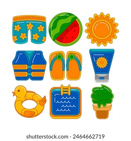 Summer Holiday Graphic Element Vector Illustration
