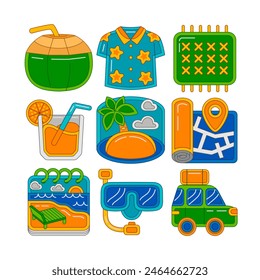 Summer Holiday Graphic Element Vector Illustration