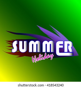 summer holiday with the green background,vector illustration