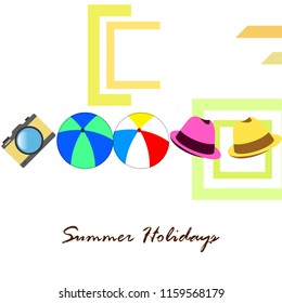 summer holiday hat ball camera
