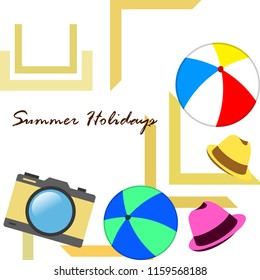 summer holiday hat ball camera