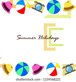 summer holiday hat ball camera