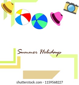 summer holiday hat ball camera