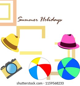 summer holiday hat ball camera