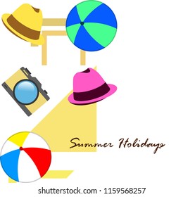 summer holiday hat ball camera