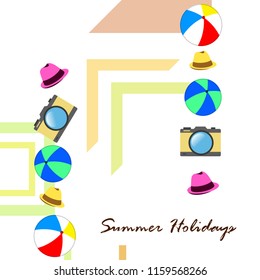 summer holiday hat ball camera
