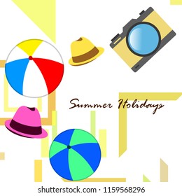 summer holiday hat ball camera