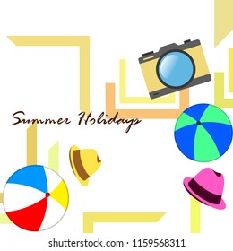 summer holiday hat ball camera