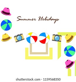 summer holiday hat ball camera