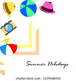 summer holiday hat ball camera
