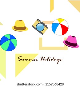 summer holiday hat ball camera