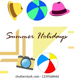 summer holiday hat ball camera