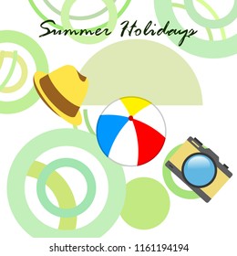 summer holiday hat ball camera