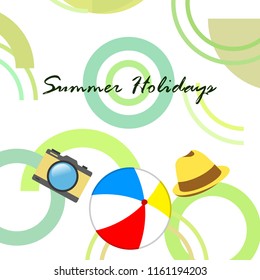 summer holiday hat ball camera
