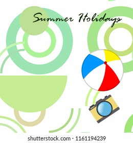 summer holiday hat ball camera