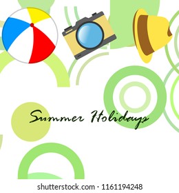 summer holiday hat ball camera