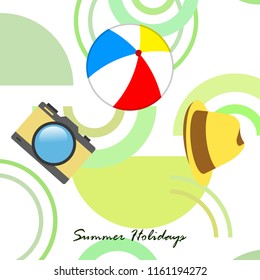 summer holiday hat ball camera