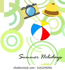 summer holiday hat ball camera