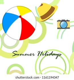 summer holiday hat ball camera