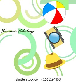 summer holiday hat ball camera