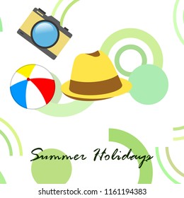 summer holiday hat ball camera