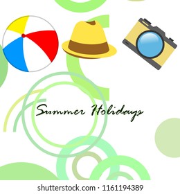 summer holiday hat ball camera