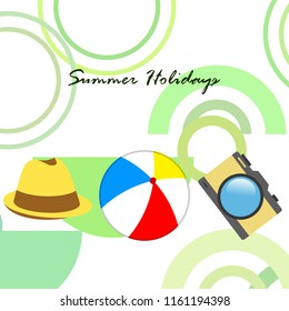summer holiday hat ball camera
