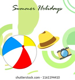 summer holiday hat ball camera