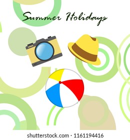 summer holiday hat ball camera