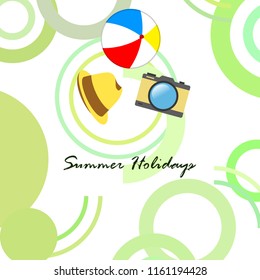summer holiday hat ball camera