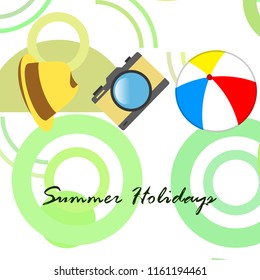 summer holiday hat ball camera