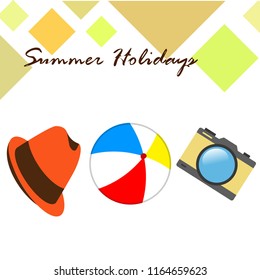 summer holiday hat ball camera