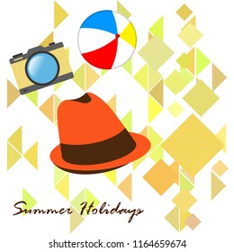 summer holiday hat ball camera